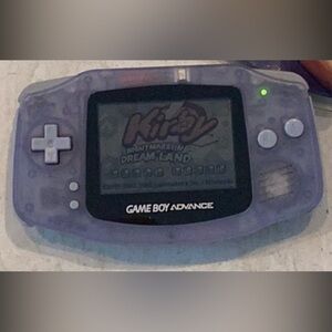Gameboy Advance Console Clear Glacier Handheld System Game Boy Nintendo GBA